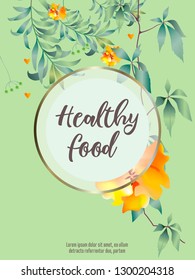 Vector organic labels, bio emblems for restaurants menu, natural products packaging. 100% natural, vegan, eco friendly, organic food labels. 