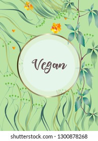 Vector organic labels, bio emblems for restaurants menu, natural products packaging. 100% natural, vegan, eco friendly, organic food labels. 