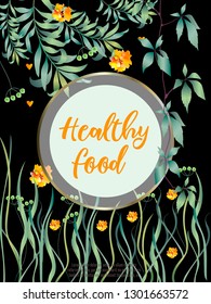 Vector organic labels, bio emblems for restaurants menu, natural products packaging. 100% natural, vegan, eco friendly, organic food labels. 