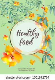 Vector organic labels, bio emblems for restaurants menu, natural products packaging. 100% natural, vegan, eco friendly, organic food labels. 