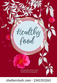 Vector organic labels, bio emblems for restaurants menu, natural products packaging. 100% natural, vegan, eco friendly, organic food labels.
