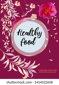 Vector organic labels, bio emblems for restaurants menu, natural products packaging. 100% natural, vegan, eco friendly, organic food labels. 