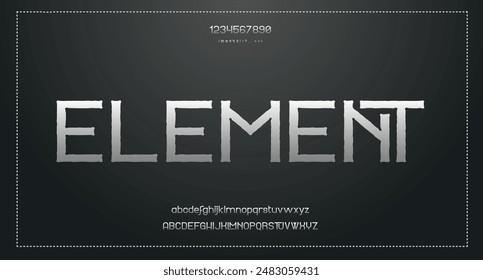 Vector organic luxury typeface font inspired by nature