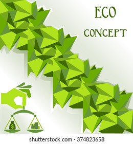  Vector organic and natural emblem and logo design template - green ecology concept .