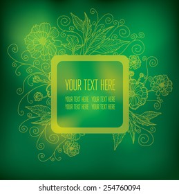 Vector  organic natural frame background - design elements