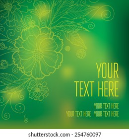Vector  organic natural frame background - design elements