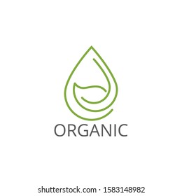 Vector organic and natural logo design template