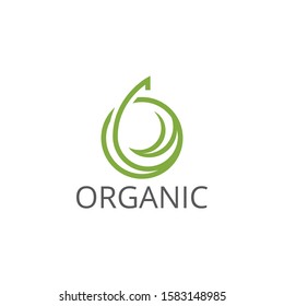 Vector organic and natural logo design template