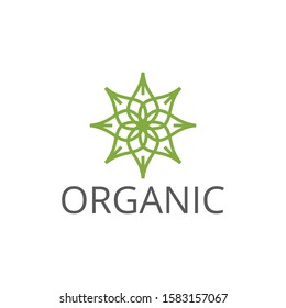Vector organic and natural logo design template