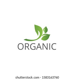 Vector organic and natural logo design template
