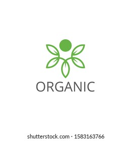 Vector organic and natural logo design template