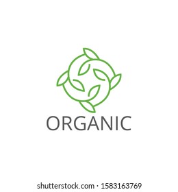 Vector organic and natural logo design template