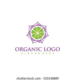 Vector organic and natural and logo design template. Lotus concept. Illustrator vector eps.10