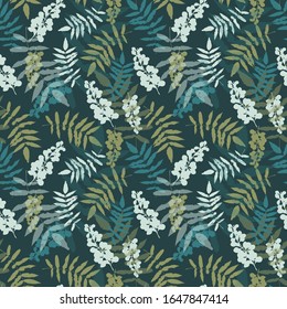 Vector organic print, botanical seamless pattern. Natural backdrop. Good for wallpaper, fabric, cover, interior design and more
