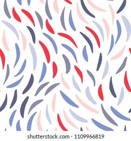 Vector organic seamless abstract background, botanical motif with stylized leaves, freehand doodles pattern.