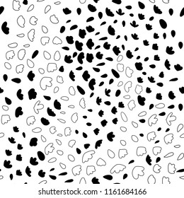 Vector organic seamless abstract background, botanical motif with stylized small leaves, freehand doodles pattern.
