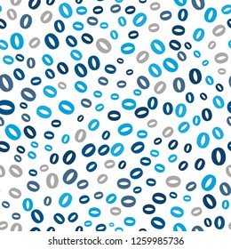 Vector organic seamless abstract background, botanical motif with stylized small leaves, freehand doodles pattern.