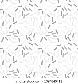 Vector organic seamless abstract background with simple white and grey shapes, freehand doodles pattern.