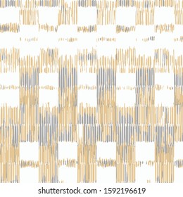 Vector organic textures effect nature light yellow, gray colored fabric plaid  Grunge Graphic Motif. simple and elegance Seamless Pattern printed design for all texture surface designed 