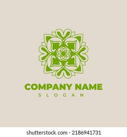 Vektorgrafik-Logo für angesagte Bio-Blumen. Moderne Firmenlogo-Vorlage für Ihr Unternehmen.