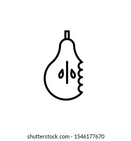 Vector organic waste icon. Garbage line icon separation. Food trash. Zero waste. Pear icon.