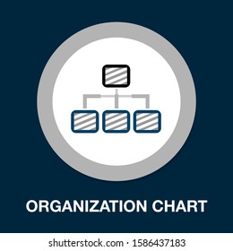 Vector organization chart, hierarchy infographic and flow chart with "network" flowchart diagram