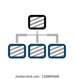 vector organization chart. organizational structure diagram