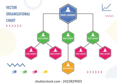 gráfico organizativo vectores de plantilla 10