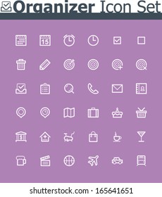 Vector organizer icon set