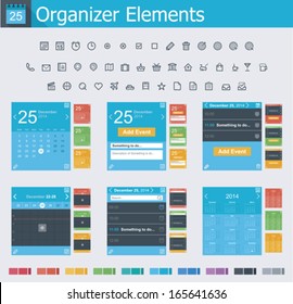 Vector Organizer interface elements