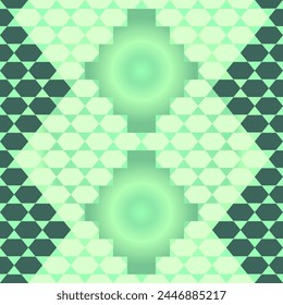 Vector - orient mosaic illustration seamless pattern, colored template.