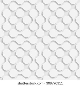 Vector Oriental Background. Regular White Texture