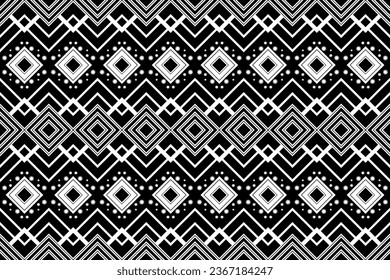 Vector de fondo tradicional oriental de color negro y blanco sin fisuras.  sin costura para tarjeta, alfombra, papel pintado, papel envuelto, tela.