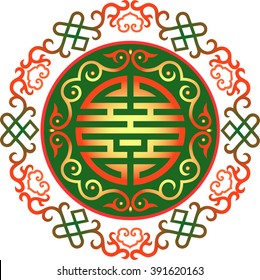 vector oriental chinese ornament, asian traditional pattern,  floral vintage element, cut silhouette, ornament central asia, applique work, for t-shirt, mongolian ornament