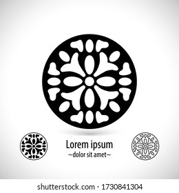 Vector oriental flower ornament for spa, hotel, boutique, beauty salon, shop, yoga and  for other uses