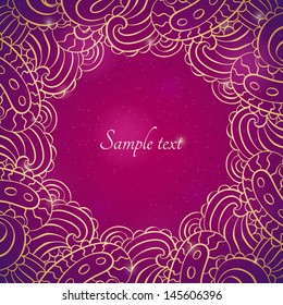 Vector oriental frame design template