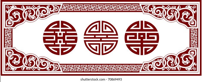 Vector Oriental  Frame with Set of Knots