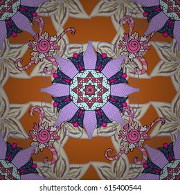 Vector oriental ornament frame with decorative colored foil. Design for fashion banner, label, bridal shower or wedding invitation. Back.