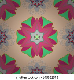 Vector oriental ornament frame with decorative colored foil. Design for fashion banner, label, bridal shower or wedding invitation. 