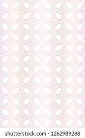 Vector Oriental Seamless Pattern With Abstract Floral And Leave Style. Paper For Scrapbook. Gradient color.