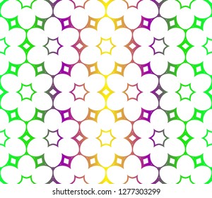 Vector Oriental Seamless Pattern With Abstract Floral And Leave Style. Paper For Scrapbook. Gradient color.