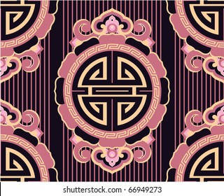 Vector Oriental Seamless Tile (wallpaper background texture)