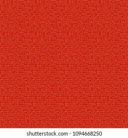 Vector oriental style arabesques. Seamless pattern with golden elements, curls and ornaments on a red background.