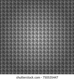 Vector oriental style in black, white and gray colors. Seamless pattern in ethnic traditional style. Abstract vintage pattern with decorative tiles pattern.