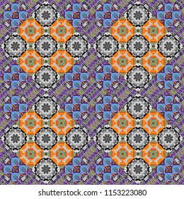 Granny Square Seamless Pattern Crochet Pattern Stock Vector (Royalty ...