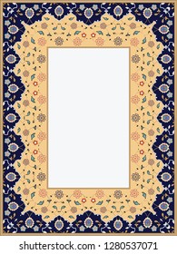 Vector in Oriental style, in the center of the image space for text and greetings.