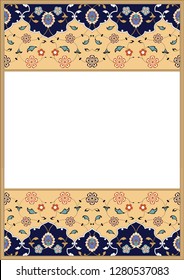 Vector in Oriental style, in the center of the image space for text and greetings.