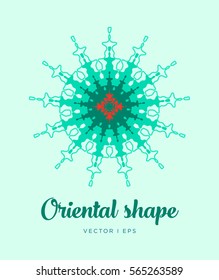 Vector oriental style, elegant geometric symbol. Editable.