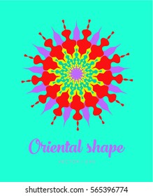 Vector oriental style, elegant geometric symbol. Editable.