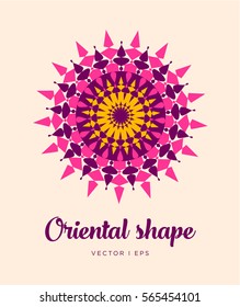 Vector oriental style, elegant geometric symbol. Editable.